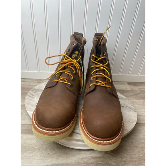 Golden Retriever 2952 Steel Toe Buffalo Leather Work Boots New Mens 12W Brown EH main image 5